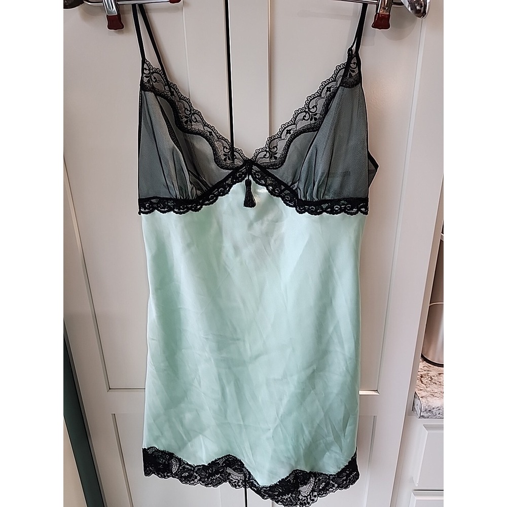 Shirley of Hollywood Charmeuse & Net Overlay Chemise 20503 Retail‎ Sz M